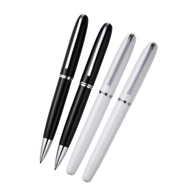 China office & School Pen 2021 Wholesale Price Business Gift Metal Ball Pen High Quality Luxury Elegant Black White Ballpoint Pen for sale