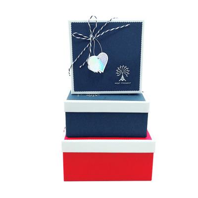 China Wholesale Custom Small Rope Gift Box Packing Box Handmade Exquisite Leather Rectangular Bow Tie Gift Box for sale