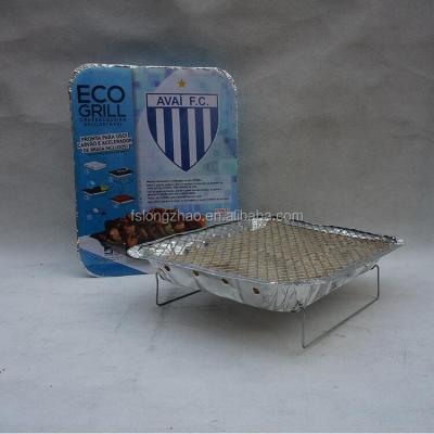 China Easily Assembled 500 Gram Disposable Mini Charcoal Britteque BBQ Instant Grill for sale