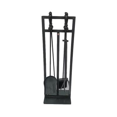 China Modern Home Fireplace Cast Iron Wrought Iron Fireside Accessories Surround 5PCS Fireplace Tool Kit for sale