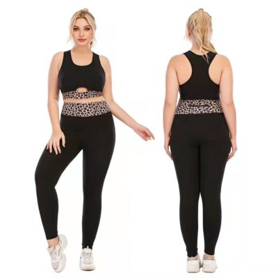 China Breathable 5 Color Women Workout Clothes Plus Size Yoga Set Wear Tight Barbie Pants Sports Bra Plus Size for sale