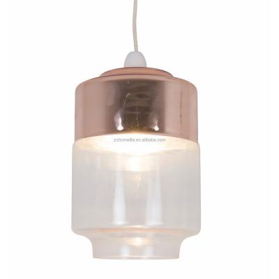 China Modern Nordic Modern Copper Glass Lampshade E27 E26 Easy Fit Pendant Light For Kitchen Restaurant Bar for sale