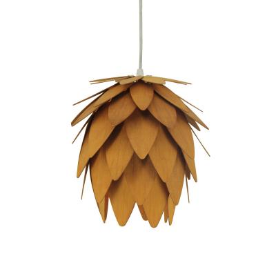 China Modern Light Wooden Modern Decoration Pendant Lamp Handmade Rattan Layer Color Design Package Indoor VDE Lighting Decorative Material for sale