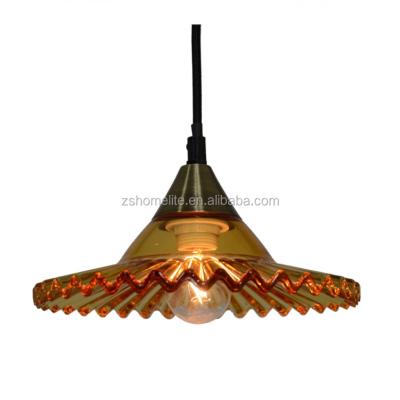 China New Modern Design Amber Glass Lamp Lighting Fixtures Modern Chandeliers for sale