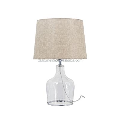 China Simple Modern Traditional E27 Bulb And Fabric Shade Bedside Night Table Linen Light For Home for sale