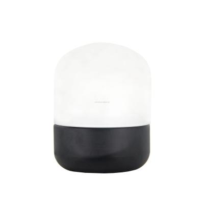 China Simple unique design frosted eye protection mini bed glass black side table lamp led night light for sale