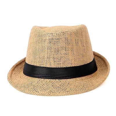 China Succinct Straw Hats Dad Hat Jazz Fedora Hat For Leisure Travel Wholesale Spring Summer Character Fashion for sale