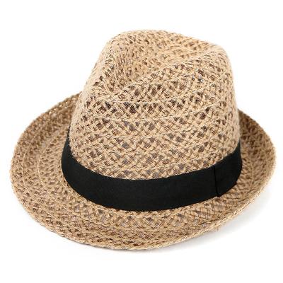 China New Summer Mesh Linen Homburg Jazz Cap Unisex Fedora Hat With Lace For Character Fashion Spring Decorate Beach Tourism for sale