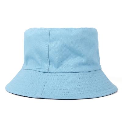 China Character Double Sided Cotton Women Girl Foldable Single Sun Hat Unisex Fisherman Hats Bucket Hat for sale