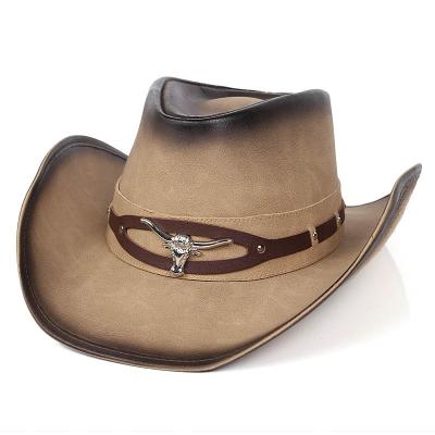 China Fashion Quality Character Outdoor Accessories Exquisite Synthetic Leather Western Cowboy Hat for sale