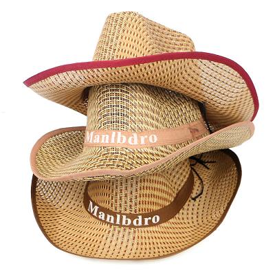 China Wholesale Boy Straw Hat Mens Summer Character Fashion Straw Cowboy Hats For Prairie Field Paper Beach for sale