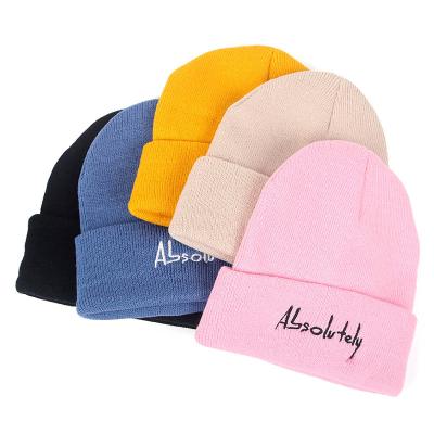 China Wholesale JOINT Hip Hop Beanie Hat Hoods Letters Embroidered Street Unisex Plain Set Winter Head Knitted Hat for sale