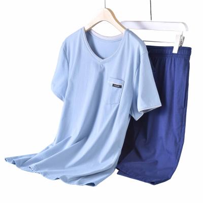 China Hot Selling Low Prices Cotton Breathable Comfortable Crew Neck Men's Short Sleep Blanket for sale