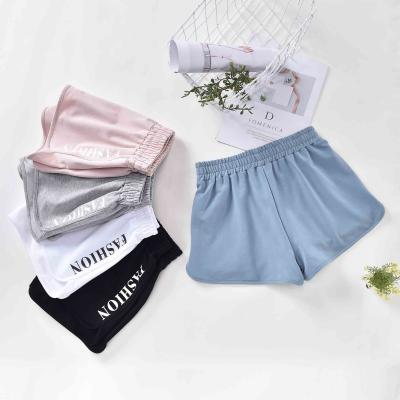 China 2022 818002 Wholesale Breathable Women Sports Elastic Shorts Summer Ruler Slim Casual Female Pants Lettering Women Soft Shorts For Girls for sale