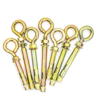 China Stainless steel HYSTIC Galvanized Sheep Eye Expansion Bolt Color-Plated Zinc Casing with Gecko Expansion Screw Hanging Ring Pipe Hook Closure for sale