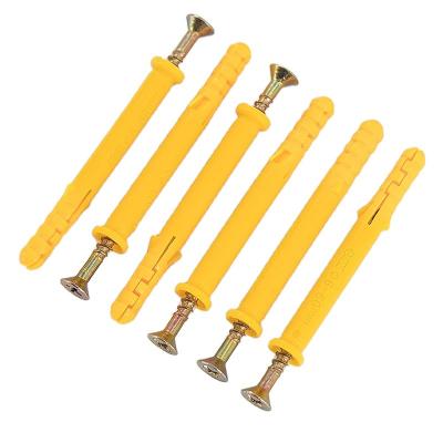 China Flat HYSTIC Small Yellow Croaker Plastic Expansion Tube Bolt Self-Tapping Screw with Rubber Plug for Expansion Applications for sale