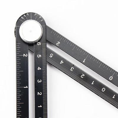 China Plastic HYSTIC  Multifunctional Universal Aluminum Folding Ruler Six-Sided Angle Measuring Tool Multi-Angle Hardware Tools Tape Measures for sale