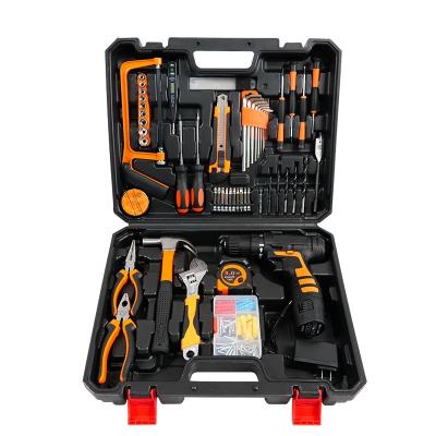 China Plastic/ high carbon steel HYSTIC  Hardware Tool Set Portable Cordless Drill Wireless Lithium Electric Impact Screwdriver Kits for sale