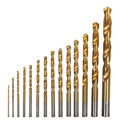 China Metal Steel Drilling HYSTIC High-Speed Steel Titanium-Plated Straight Shank Drill Bits Fried Dough Twists Suit for sale