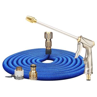 China Car wash HYSTIC High-Pressure Car Wash Gun Set Blue Tube Double Layer Pipe Water Hose Magic Expandable High Pressure Nozzle Hand Tools for sale