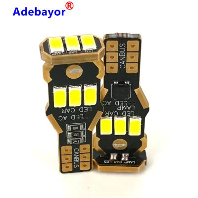 China With Factory Wholesale Auto Light Source White Canbus Sidelight W16W 5630 9 Error Free SMD T15 Reverse Lamp DRL Bulbs Canbus Car Led for sale