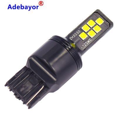 China Auto Turn Signal Lamp Dembele T20 DC12V-24V Reverse Led Bulb Light 3030 12SMD T20 7443 W21-5W Amber White Red Turn Signal Led For Car for sale