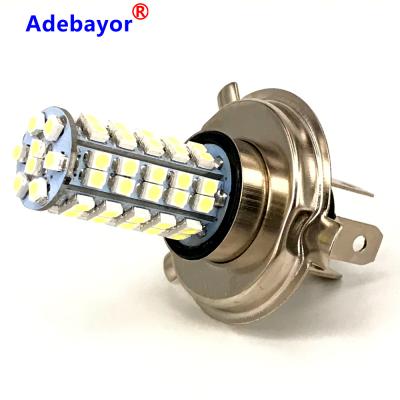 China High Brightness Aluminum H4 Fog Light White Universal 1210 68SMD Car Led Lamp Bulbs Corner H4 Led Headlight for sale