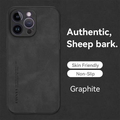 China Shockproof Sheepskin Phone Case Frosted Suitable For iP13pro XsMax Business Drop Protection Phone Case for sale