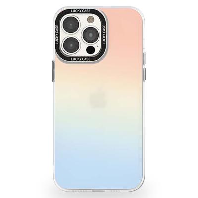 China Magnetic Matte Phone Case Aurora Gradient Hybrid Translucent Shockproof Laser Hardboat TPU Case For iPhone 11 12 13 14 Pro Max for sale