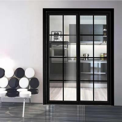 China Sound Insulation Waterproof Sliding Aluminum Glass Bedroom Doors for sale