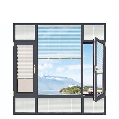 China Sliding Open Swing Style And Aluminum Alloy Framed Casement Material French Window for sale