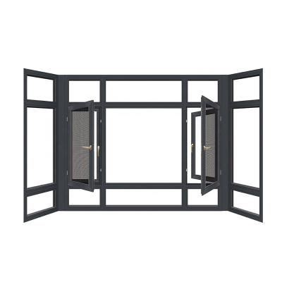 China Sliding Windows Double Glazed Aluminum Frame Tempered Glass Swing Window for sale