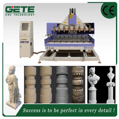 China T8-2512 4 Axis 3D Marble Stone Cutting Engraving CNC Router Machine Waterjet Cutting Machine for sale