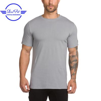 China Anti-Pilling Muscle Vacuum Customized Fitted T Shirts Mens Supima Cotton T-Shirt for sale