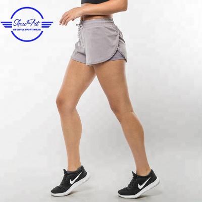 China Wholesale Double Layer Gym Shorts Anti-Wrinkle Women Booty Sports Running Shorts for sale