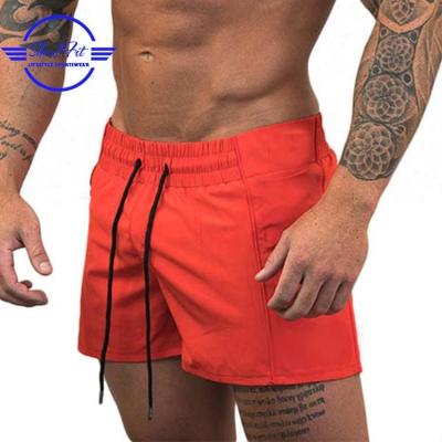 China Custom Anti-Wrinkle Logo Printing 4 Way Stretch Fabric Sports Mens Running Gym Shorts for sale