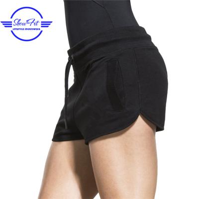 China Anti-wrinkle Breathable French Terry Cotton Women Running Shorts For Sweating Boxer Shorts for sale