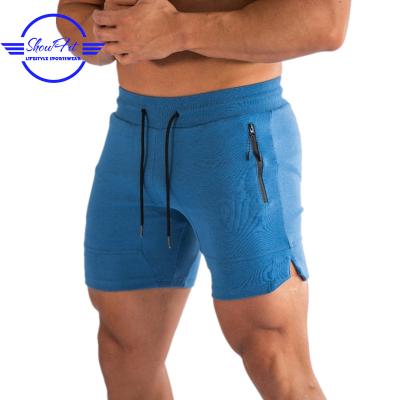 China High Quality Casual Zipper Fitness Split Custom Gym Sweat Men's Tight Shorts for sale