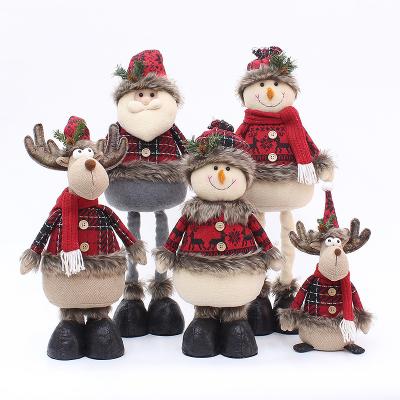 China Wholesale Merry Christmas Clothes Christmas Decoration Doll Snowman, Deer, Santa Claus Party Decoration for sale