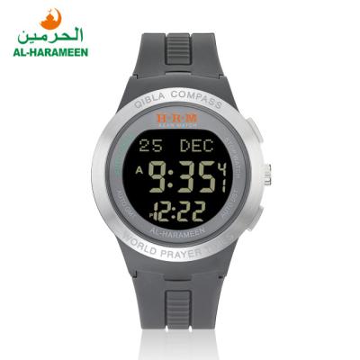 China Original New Arrival Al-Harameen Muslim Azan Prayer Alarm Watch With Leather Strap for sale