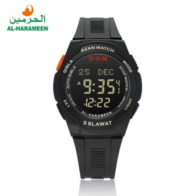 China Unisex Islamic Automatic Alarm Qibla Azan Sports Watch Factory for sale