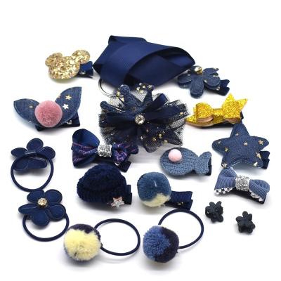 China Hot Selling 18 Pieces Decoration Kids Hair Accessories Set In Stock for sale