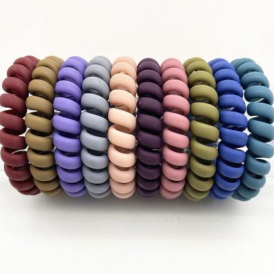 China Wholesale 10 Mixed TPU Frosted Elastic Hair Decoration Wire Ring Matt Color Hair Colors Hair Decoration for sale