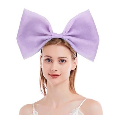 China For Party 2022 New Fashion Oversized Bow Cloth Hair Band For Party for sale