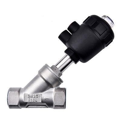 China Building Material Shops Parts Stainless Steel Casting 316L DN25 Air Connector Female Thread Pneumatic Angle Valve for sale