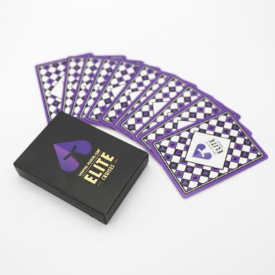 China Entertainment PVC Plastic Sheet For Playing Cards Add Your Logo On The Cards Back Poker Gold Foil Waterproof Playing Cards for sale