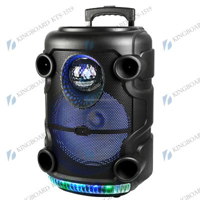 China No Knots Wireless Portable Outdoor Party Multifunctional BT DJ Trolley Speaker With TWS&FM&USB 12 Inch KTS-1519 Factory Price for sale