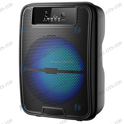 China No Nodes BT Wireless Portable Outdoor Lightweight Speaker With TWS&FM&USB 8 Inch GTS-1520 Factory Price Wholesale OEM for sale