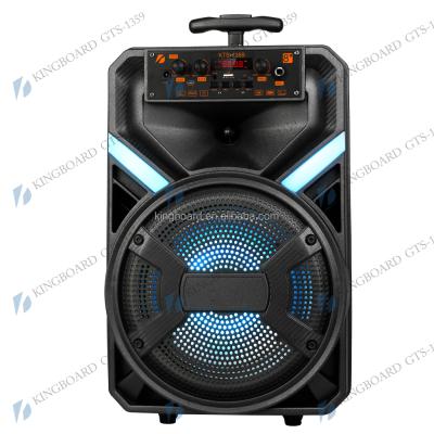 China No Knots Wireless Portable Outdoor Party Multifunctional BT DJ Trolley Speaker With TWS&FM&USB 8 Inch KTS-1359 Factory Price for sale