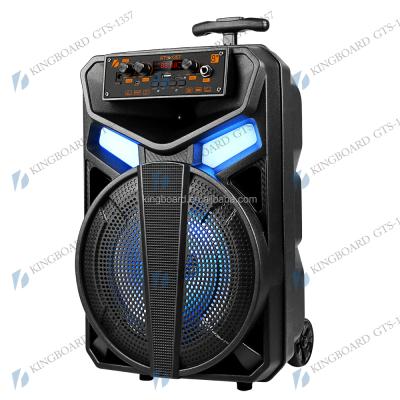 China No Knots Wireless Portable Outdoor Party Multifunctional BT DJ Trolley Speaker With TWS&FM&USB 8 Inch KTS-1357 Factory Price for sale